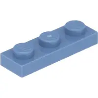 LEGO 1x3 Platte 3623 - 100 Stück Sandblau
