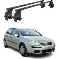 Menabo Dachträger Grundtäger für VW Golf 2003-2008 5tür 50kg Stahl Schwarz 2 tlg