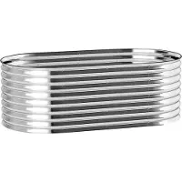 Northio Hochbeet aus Metall, unten offen, 160 x 80 x 56 cm, Grau