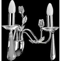 AEA Wandlampe Lichtkronenluster Wandleuchte Lüster Wand Kristalllampen Silber