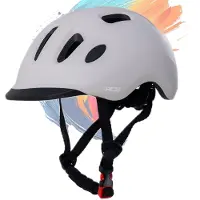 RCB JC-022 Fahrradhelm mit Rücklicht für Kinder und Jugendliche - für Frauen und Männer - Warm Grey, Größe S (51-55 cm)