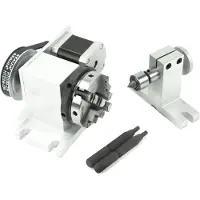 OEM CNC-Vierter Achse, Nema17-Schrittmotor, Spannbereich 1-50 mm, Zentrierpräzision 0,05 mm, 4 Backen K12-65