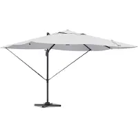 Syfax Sonnenschirm Sand 351 x 250 x 253 cm Polyester und Aluminium