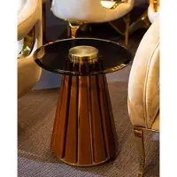 AEA Couchtisch Beistelltisch Kaffeetisch Sofatisch Braun Tisch Metall Wohnzimmer