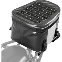 StarTech.com Motorrad-Hecktasche - Rücksitz-/Gepäckträgertasche - Wasserfest - 28 L Volumen - Universal Passend - Verstellbare Schnallen - Mit Außentasche - Schwarz