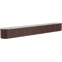 Syfax Hochbeet Verzinkter Stahl 332x40x36 cm Braun