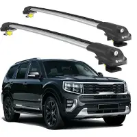 TURTLE DACHTRÄGER AIR-1 KIA MOHAVE HM2 2020 - 2024 (Raised Rails) , Silber