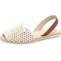 Car Shoe B2422 weißer Bast Matte Schuh Frau Sandale