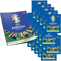 Topps UEFA EURO 2024 Germany - Sammelsticker - 1 Album + 50 Tüten