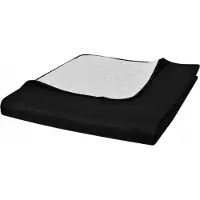 Syfax Zweiseitige Tagesdecke Gesteppt Schwarz/Weiß 170x210 cm