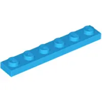 LEGO 1x6 Platte 3666 - 100 Stück Dunkles Azurblau