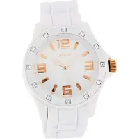 Oozoo Damen Herren Armbanduhr weiß Analog Vintage Series Silikonarmband D2UOC4357A
