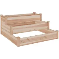 Syfax Hochbeet 120x120x56 cm Massivholz Tanne