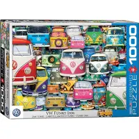 Empireposter 1000 Teile Puzzle - Puzzle - Volkswagen Bus Funky Jam + Puzzle Alu Rahmen für 1000er