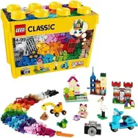 LEGO Classic 10698 Deluxe Bausteine-Box, 790 Teile, Kreatives Bauset mit Fenstern und Türen, 33 Farben
