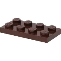 LEGO : 50 Platten, Größe 2x4 Noppen in Dunkelbraun