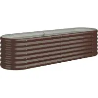 Syfax Hochbeet Verzinkter Stahl 152x40x36 cm Braun