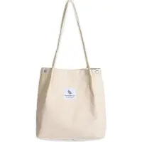 Merkloos Große Cord-Umhängetasche für Damen – Strandtasche, Crossbody, Tragetasche und mehr