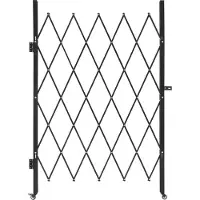 Latios Abschließbares Sicherheitstor Einzel - Scherentor Einziehbar - Größe 1260x1975mm