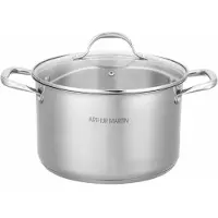 Arthur Martin AM0073 32 cm Topf mit Deckel – Edelstahl – Für alle Herdarten inklusive Induktion