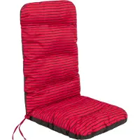 Sellbee Bjird Stuhlauflagen Kissen für Gartenmöbel Gartenmöbelauflagen - Basia - 123 x 48 x 7 cm - Rot mit Streifen