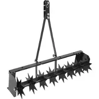 StarTech.com Anhänge-Rasenlüfter - 81 cm Plug-Aerator für Rasentraktor - 8 Zinken - Eindringtiefe 5 cm - Zinkenabstand 10 cm - Eisen - Schwarz