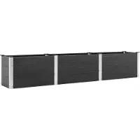 Syfax Garten-Hochbeet 300x50x54 cm WPC Grau