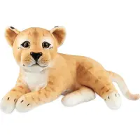 Ed Brubaker Löwin Kuscheltier - 30 cm Stofftier Löwe - Baby Plüschtier Raubkatze Liegend - Kinder Plüsch Spielzeug, Braun