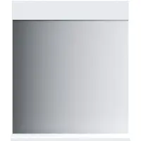 Syfax Badspiegel mit Ablage BERG Weiß 60x12x70 cm Massivholz