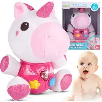 Malplay Plüsch Maskottchen Einhorn Pferd Interaktives Lichtern und Musik ab 6 Monaten