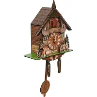 OEM Kuckucksuhr, traditionelles Design, automatische Pendelbewegung, Mehrfarbig