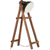 Syfax Stehlampe Schwarz Mango Massivholz E27