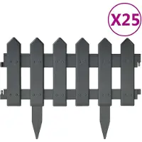 Syfax Rasenkanten 25 Stk. Anthrazit 10 m PP