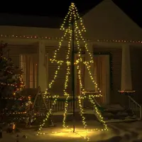 The Living Store Weihnachtsbaum in Kegelform 360 LEDs Indoor Outdoor 143x250 cm