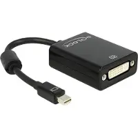 DeLOCK Adapter mini Displayport, 0,18 m, Mini DisplayPort, DVI-I, Männlich, Weiblich, Schwarz