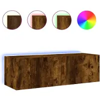 Sonstiges TV-Wandschrank mit LED-Leuchten Räuchereiche 100x35x31 cm
