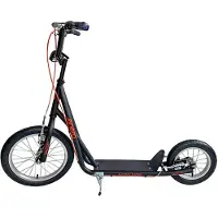 Enero GHOST Roller mit aufblasbaren Rädern und 2 Handbremsen, schwarz