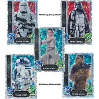 Topps FAMOV4 - Spar 1 - 5 verschiedene Rainbow-Karten - Star Wars Force Attax - Movie Cards Serie 4