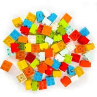 LEGO Duplo: 2x2 Bausteine, bunt gemischt, 50x