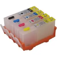 Inkpro Wiederbefüllbare Tintenpatronen wie HP 903 XL black, cyan, magenta, yellow mit Chips, 4 nachfüllbare Druckerpatronen für OfficeJet 6950, Officejet Pro 6868, 6950, 6960, 6970, 6975, 6978