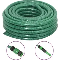 Syfax Gartenschlauch mit Kupplung-Set Grün 0,75" 20 m PVC