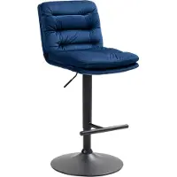 CLP Barhocker Damar Samt schwarz - creme