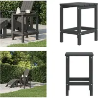 vidaXL Garten Adirondack Tisch Anthrazit 38x38x46 cm HDPE - Gartentisch - Gartentische - Tisch Für Garten - Gartenmöbel