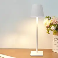 360Home Touch-LED-Tischlampe mit 3 Lichtfarben – Nachttischlampe, Stimmungslicht, Esstischlampe, ideal für Schlafzimmer & Café L11 x H38 cm Weiß /ZNTDB/