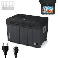 Peme Elektrische Kühlbox Essential 50L - Auto Camping Kühlschrank Trolley leise Wärmefunktion Minikühlschrank PKW LKW Reise Outdoor Kühlbox, Camping