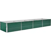 Syfax Garten-Hochbeet Verzinkter Stahl 320x80x45 cm Grün