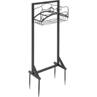 StarTech.com Gartenschlauchhalter - Freistehender Schlauchständer - Eisen - Mit Erdspieß - Tragkraft 22,68 kg - Größe 38×18×86 cm - Gesamthöhe 106 cm - Schwarz