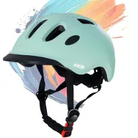 RCB JC-022 Fahrradhelm - mit Rücklicht für Kinder und Jugendliche - für Frauen und Männer - grün, Größe S (51-55 cm)
