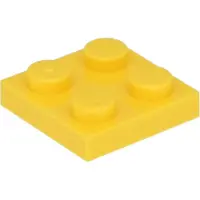 LEGO 2x2 Platten 3022 - 250 Stück Gelb
