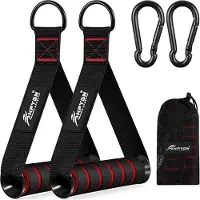 Sonstiges Fitnessband Griffe grau/rot - 2 Stück Einhandgriff für Kraft- und Cardio-Training